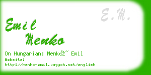 emil menko business card